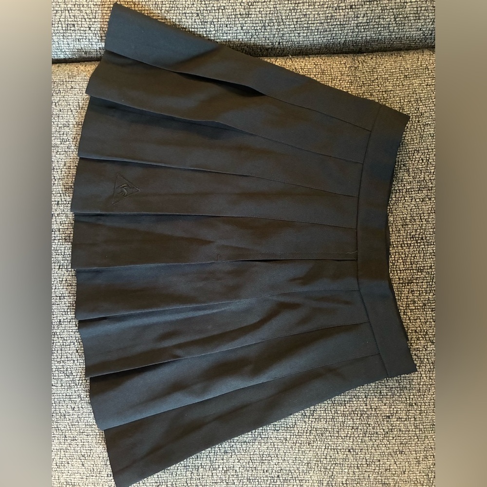 Le Coq Sportif Black Pleated Skater Skirt